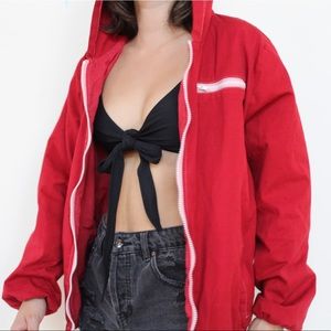 Brandy Melville Red Zip up Jacket